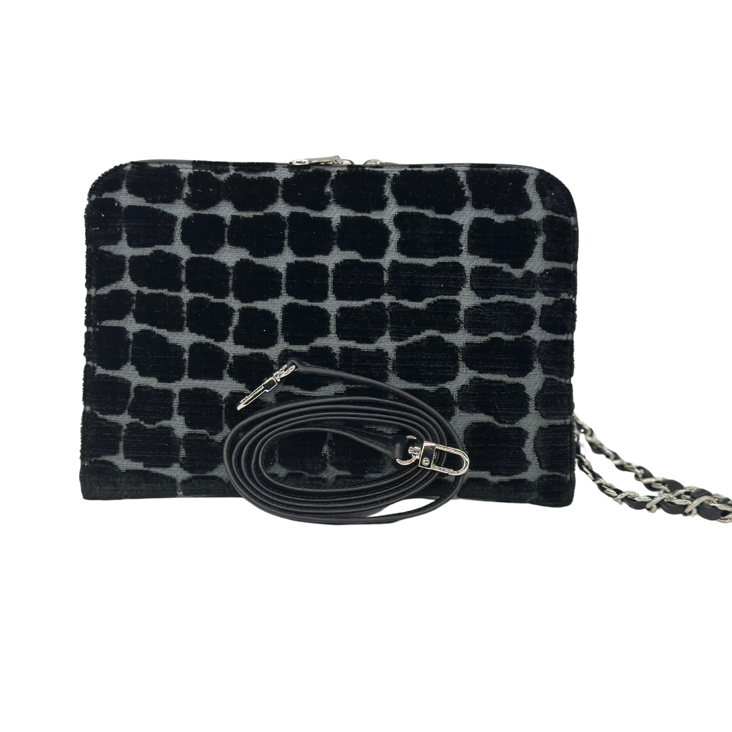 Bianca Crossbody Black Croc