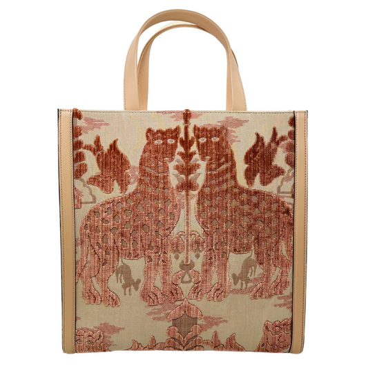 Sofia Tote Antique Pink Leopard